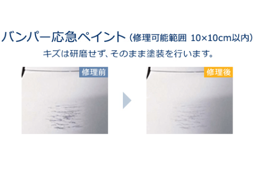 バンパー応急ペイント