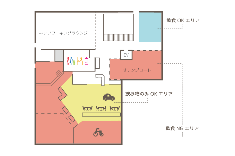 飲食注意書き（フロアマップ）2